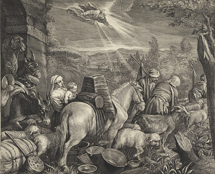 Cornelis Visscher Jacopo Bassano Abraham verlaat Haran
