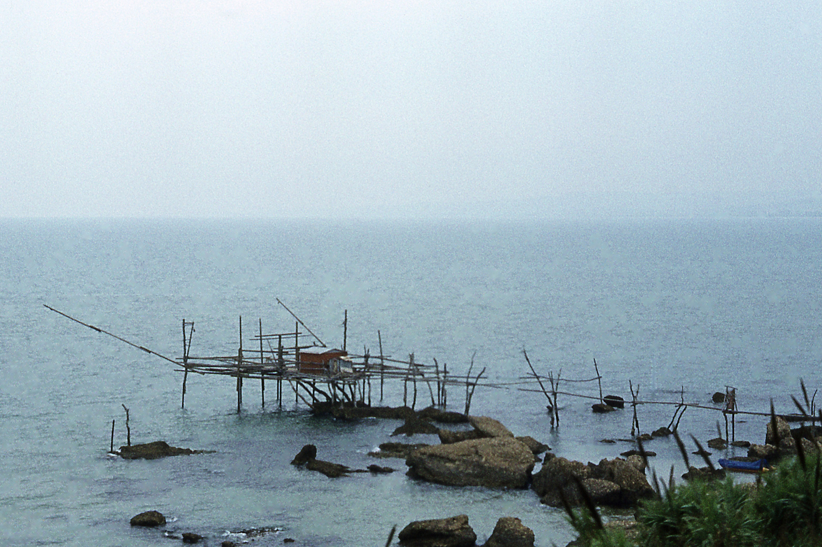 Vissersstellage (Trabocco) Apuli, Itali; Fishing device (Trabocco) Apulia, Italy