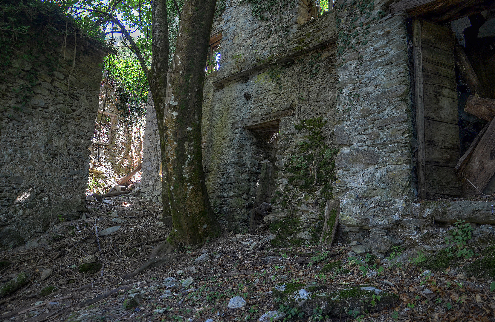 Vispereglia, Garfagnana, Toscane, Itali; Ruins of Vispereglia, Garfagnana, Tuscany, Italy